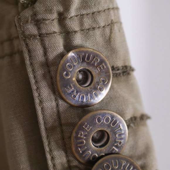 Romeo & Juliette Size L Jacket Embroidered Metal Buttons Faded Olive Green - Picture 9 of 12